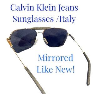 Calvin Klein Jeans Mirrored Sunglasses MSRP $239